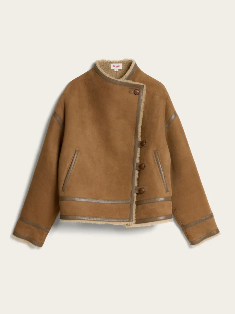 Rouge shearling coat